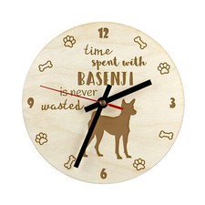 Basenji horloge en contreplaqué Art-Dog