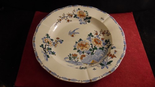 Grand plat creux faience de - en,