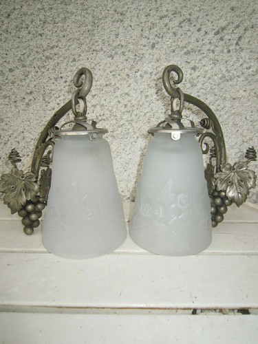 Paire applique muller - , d'applique