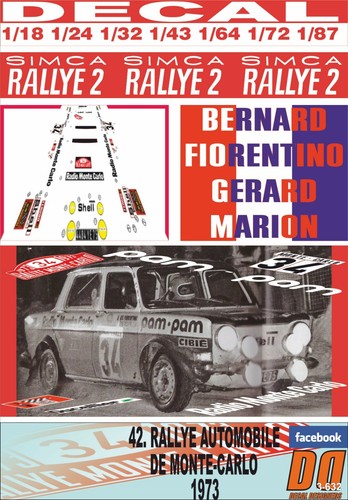 Decal simca rallye - simca,