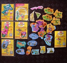 Lot 25 MAGNETS SAVANE BROSSARD  LE GAULOIS  aimant AMERIQUE ASIE puzzle éducatif