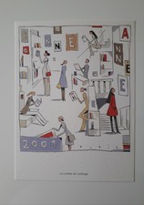 FRANCOIS AVRIL CARTE DE VOEUX LA COMETE DE CARTHAGE 2001