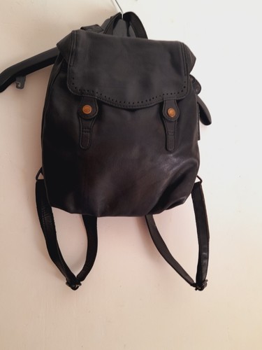 Sac dos cuir noir aunts - sac, &
