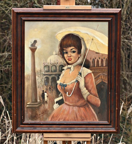 Huile sur toile signée - sur,