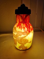 Vase en pâte de verre signé Degué _ veilleuse signé Degué pâte de verre