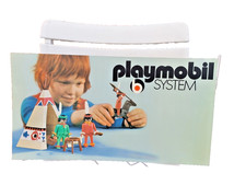 PLAQUE PANNEAU PUBLICITAIRE PLAYMOBIL - ANNEES 80 - TRES RARE - VINTAGE-INDIENS