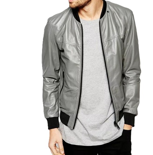 Blouson motard gris - gris, de