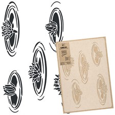 Pochoir Réutilisable en plastique // 45x65cm ou 65x95cm // Nénuphar