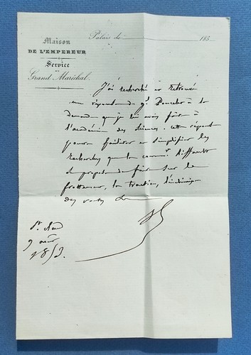Lettre autographe maison - autographe, de