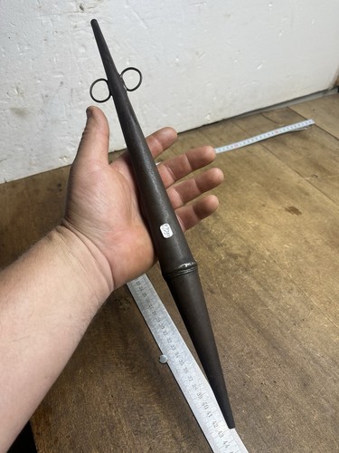 Pipette fer blanc - outil, ancien