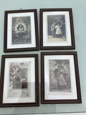 Lot De 4 Cadres Avec Des Cartes Postales Anciennes 15x20 