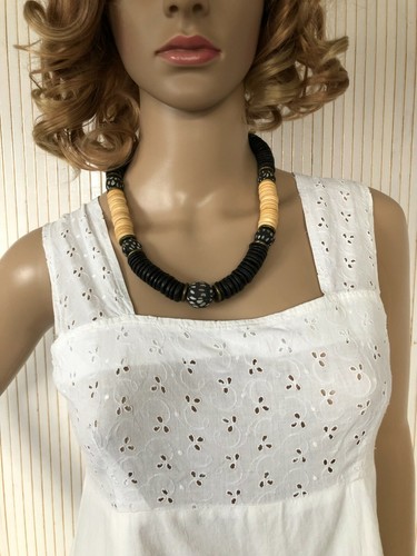 Collier perles rondelles - collier, de
