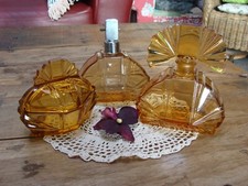 Ensemble de toilette art déco cristal de bohème