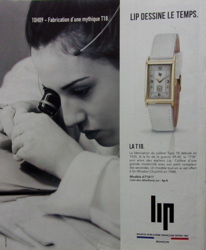Publicité montre lip la - la, t