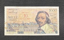 Recherché 1000 Francs Richelieu Surchargé 10 NF (7-3-1957) , F.53/01