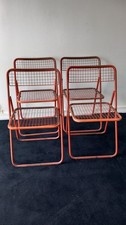 Chaises pliantes "Ted Ned" en métal rouge par Niels Gammelgaard, 1976, IKEA