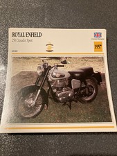CARTE FICHE MOTO collection ATLAS ROYAL ENFIELD 250 CRUSADER SPORT 
