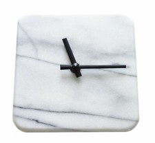 ANGELO MANGIAROTTI - HORLOGE MURALE MARBRE CARRARE - MEMPHIS SOTTSASS ERA