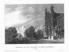 1850 - Alameda De Apodaca Cadiz Monastère Hl. Vierge Andalousie Table en Acier