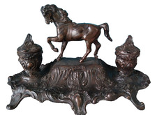 Ancien Encrier en Régule avec