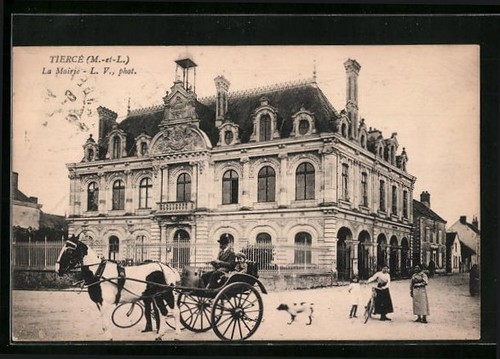 Cpa tiercé mairie - tiercé,, la
