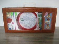 Jouet ancien Jeux de laines Broderie Tricotin Cercle à broder BERCHET Vintage