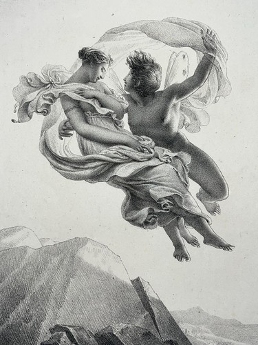 Zephir psyche lithographie - zephir,