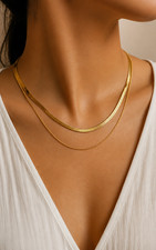 Collier Double Rang plaqué Or