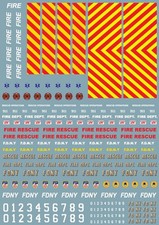 Planche décalcomanie Pompier