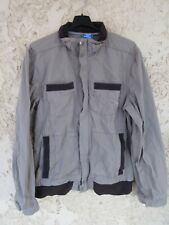 Blouson Veste ADIDAS kaki coton jacket giacca felpa Trefoil 4 poches M