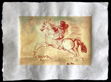 Salvador Dalì Eau-Forte Fait Main Signé À La Main Numéroté Au Crayon Certifié