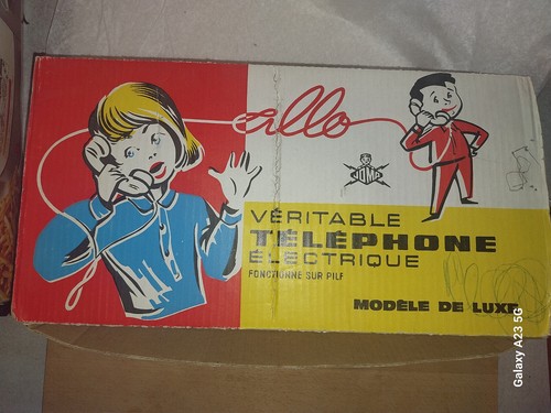 Telephone electrique gris - telephone,