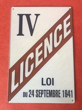 Plaque métallique décorative neuve-Thème Réglementation-Licence IV