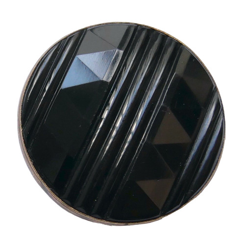 Bouton ancien métal verre - bouton,