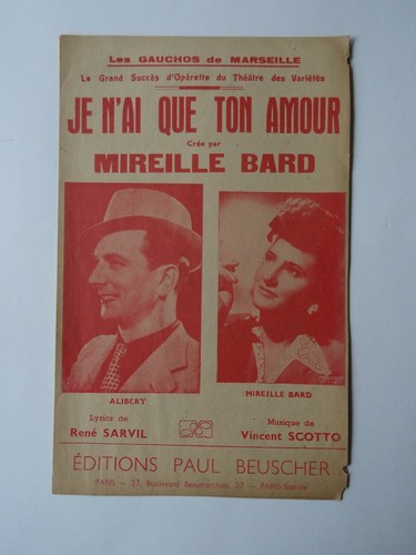Partition que ton - je,