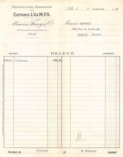 1922 MANUFACTURE PARISIENNE DES COTONS LV ET MFA A LILLE - M. BERTHOLY A R