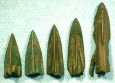 Lot de 5 pointes de flèches