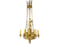 Lustre Empire 6 feux bronze