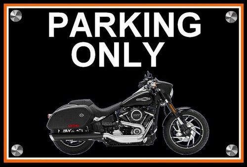 Plaque parking only harley - ",