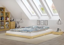 Lit futon en bois très bas, base idéale pour combiner avec futon,surface 180x200