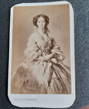 photo cdv d' après gravure ou peinture impératrice russie impériale