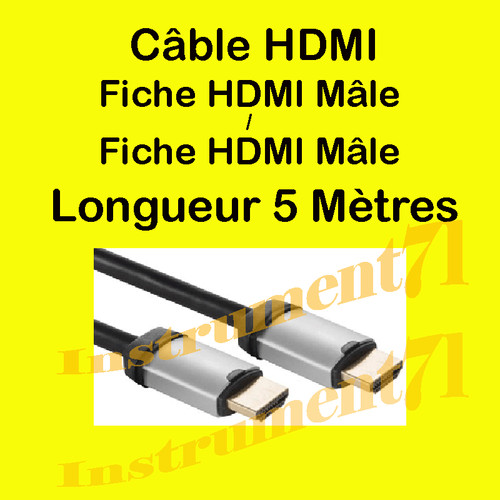 Câble hdmi mâle - hdmi, vers