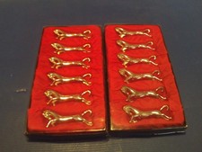 LOT 12 Portes couteaux chevaux métal  argenté dans 2 boites