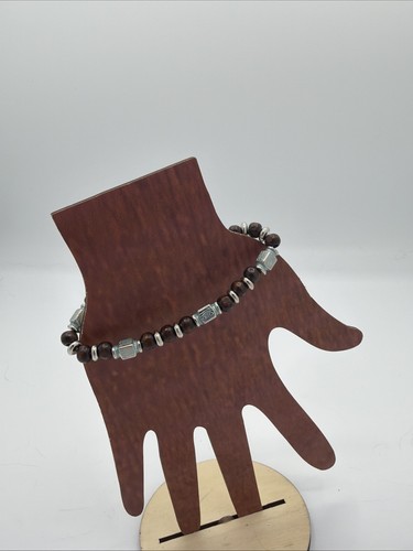 Bracelet perles bois marron
