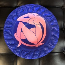 Nue Rose  MATISSE: Coupe à fruits / Etain /  Rose sur Fond Bleu