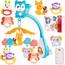 MalPlay Baby Mobile avec projecteur et télécommande hochets musique 3 modes e...