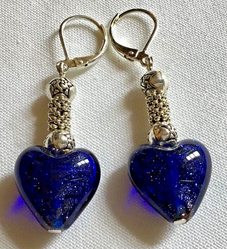 Boucles perles coeur - perles,