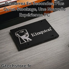 Disque dur SSD Kingston KC600  SATA 3 Pour PC Portable Et De Bureau 2,5 Pouces