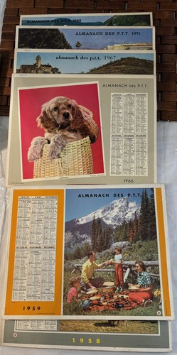 Lot almanachs des ptt - lot, 6