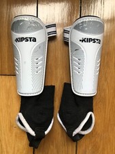 Protège-tibias football adolescent (12-14 ans) Kipsta Blanc